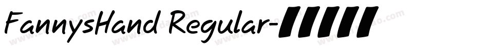 FannysHand Regular字体转换